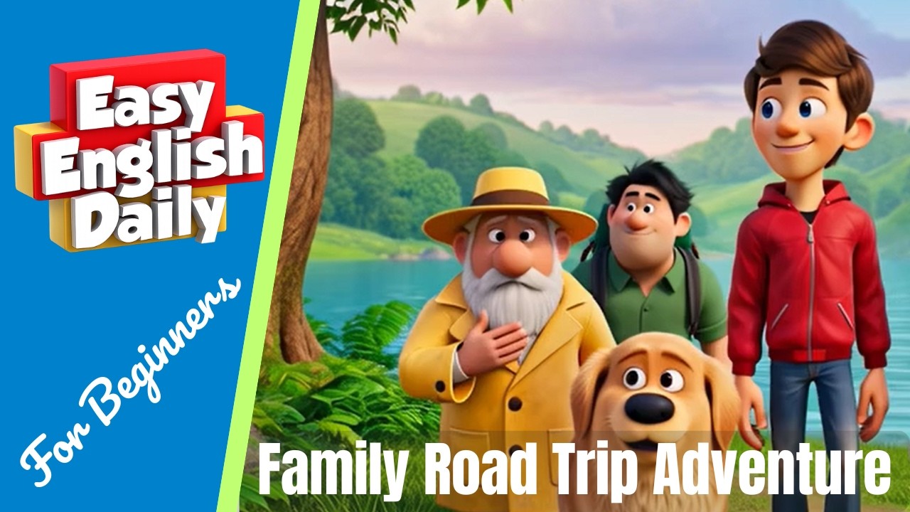 Family Road Trip Adventure – Easy English Listening Story (A2 Level)