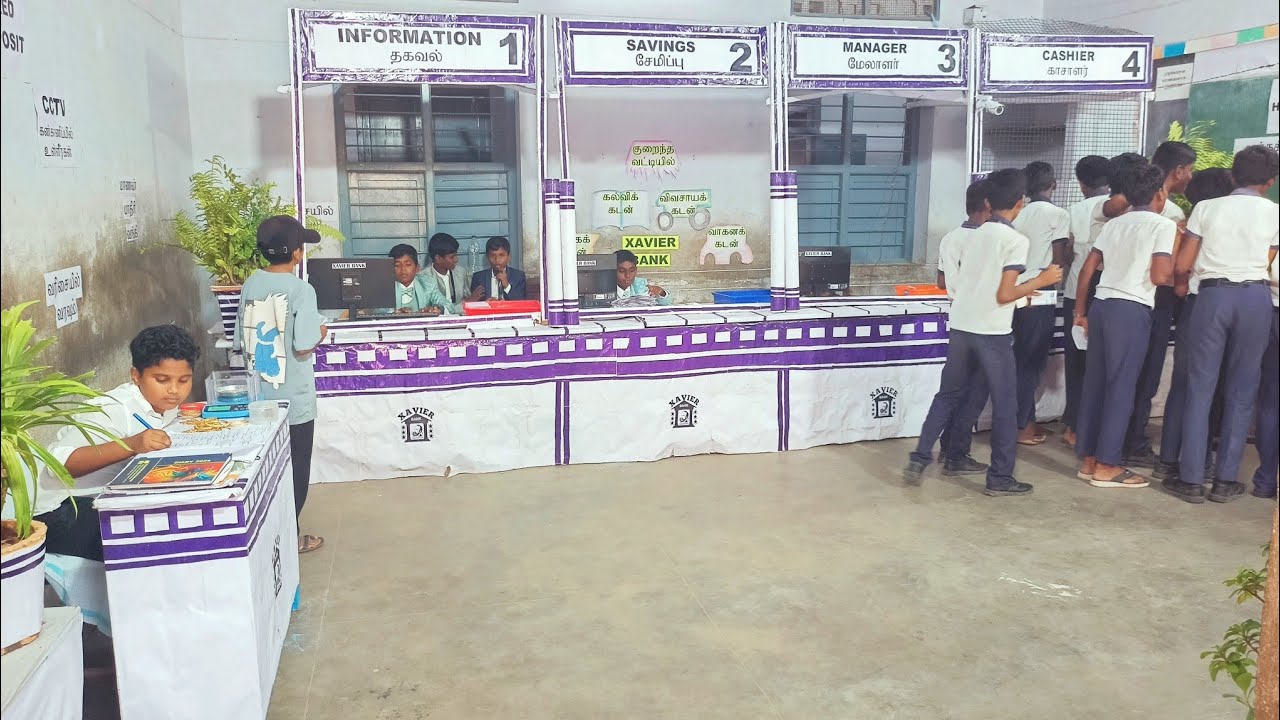 STUDENTS MODEL BANK | ST.XAVIER'S H.S.S | 6,7,8 PRACTICAL | மாதிரி வங்கி | THOOTHUKUDI | LOURTHUSAMY