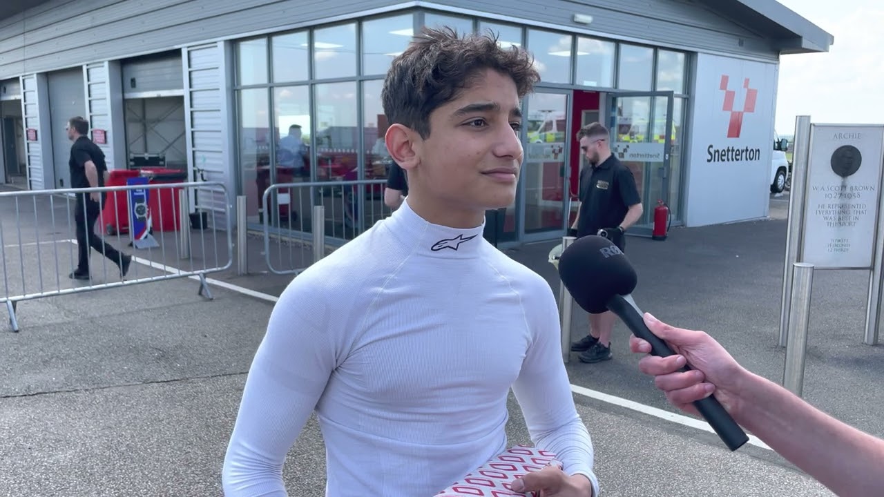 Dion Gowda British F4 post qualifying Snetterton pole position