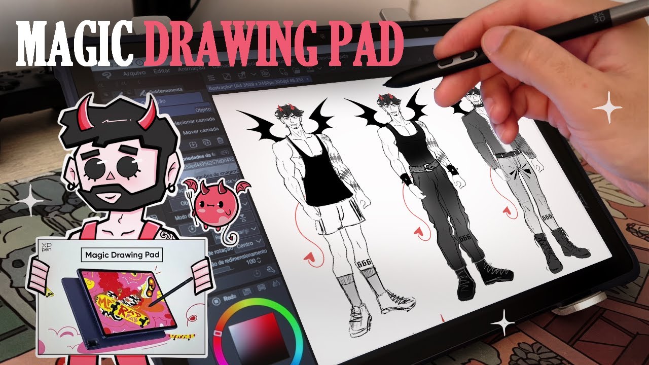 VALE A PENA COMPRAR O MAGIC DRAWING PAD? REVIEW E TESTE DE DESENHO NO TABLET DA XP PEN!