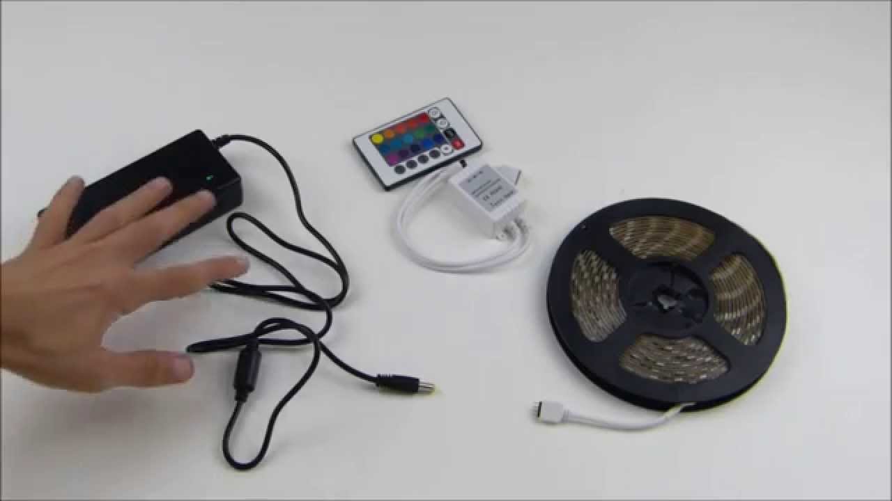 LED Strip RGB Controller 24 Knops incl. IR afstandsbediening