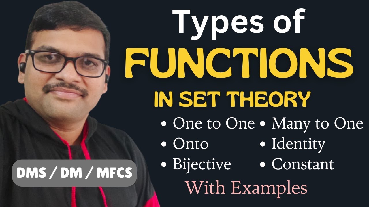 Types of Functions in Discrete Mathematics || Set Theory || One to One, Onto, Bijective etc. || DMS