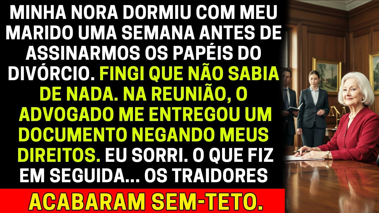 Minha nora dormiu com meu marido uma semana antes de assinarmos os papéis do divórcio. Eu fingi...