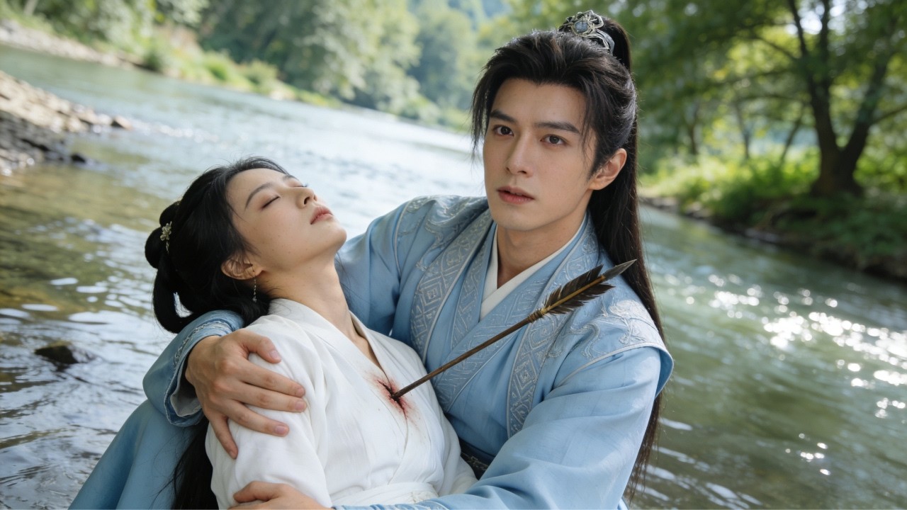 The prince saved an injured girl.At first sight,he fell in love and would marry no one but her