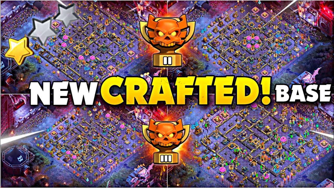 UPDATED only 1 star Th18 OP war and Cwl Base with Link |Th18 New crafted Defense Lava launcher base