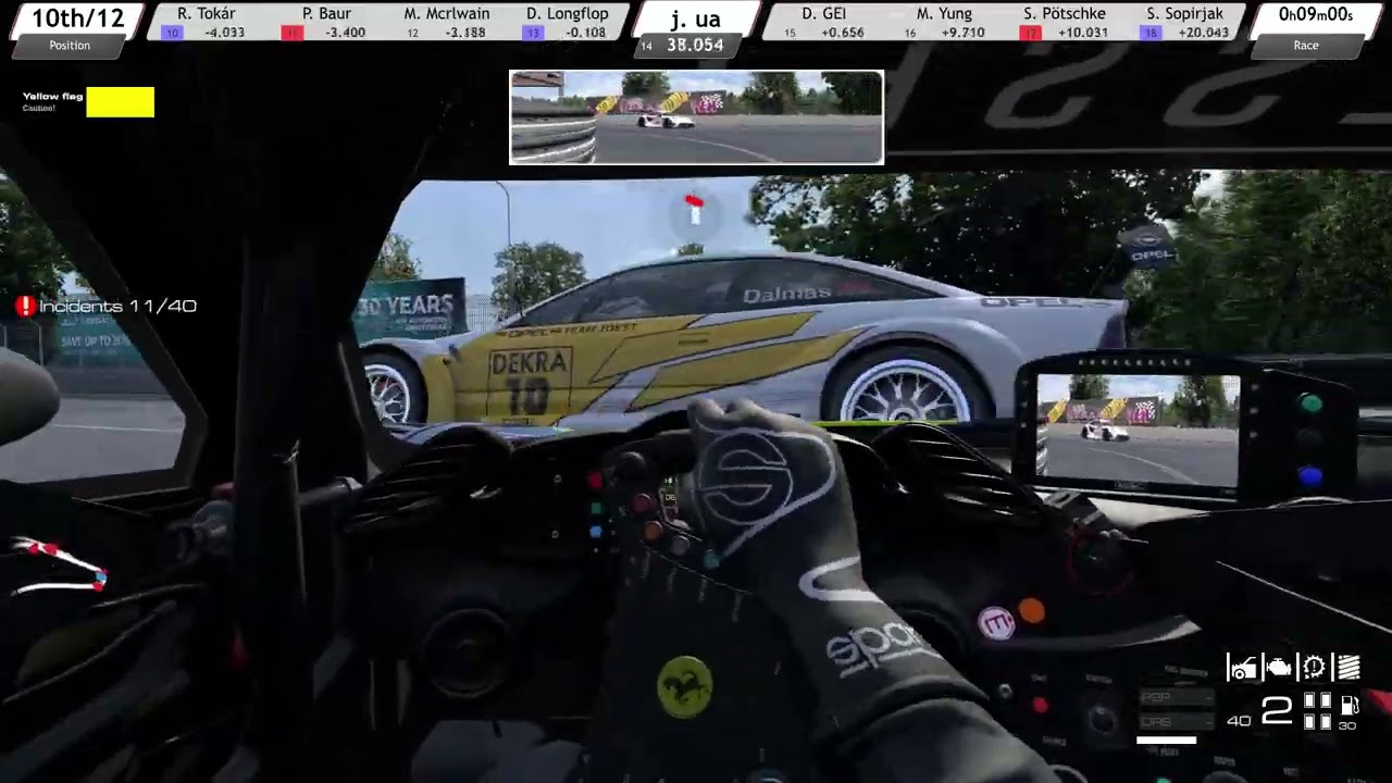 People don't use mirrors =/ RaceRoom Racing (Norisring) daily race on Ferrari 488 GT3 EVO 2020