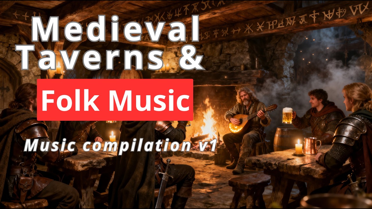 Warm Medieval Tavern Music compilation v1 – Lute & Fiddle | Folk Music by the Fire