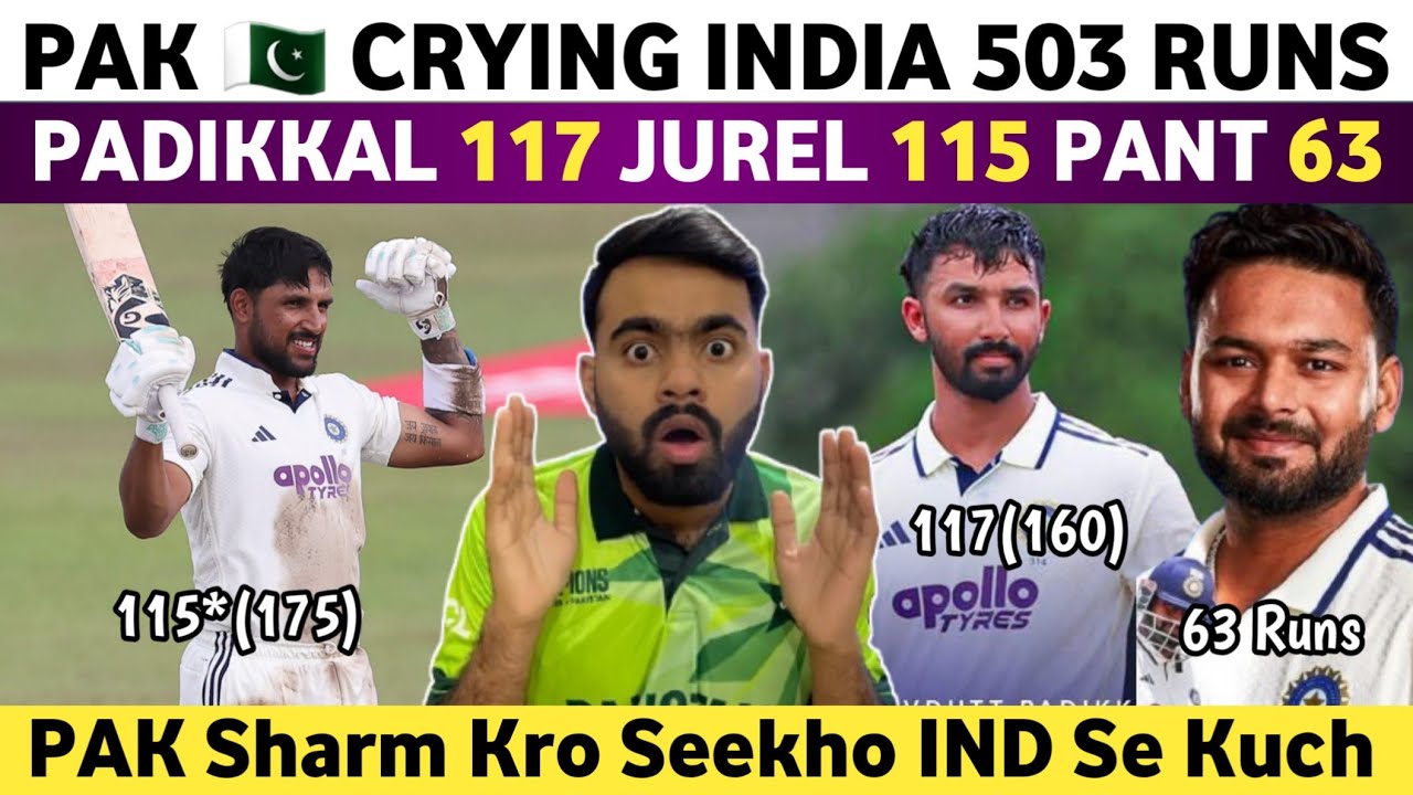 Pak Media Crying on India 503 Runs Vs Sl | Padikkal 117 & Jurel 115* Vs Sl | Ind Vs Sl 2nd Test 2026