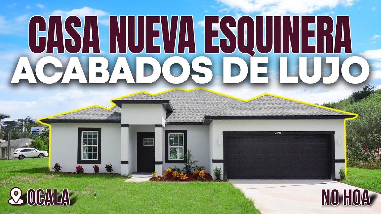 Casa Nueva Esquinera con Acabados de Lujo en Ocala | ¡Sin HOA!