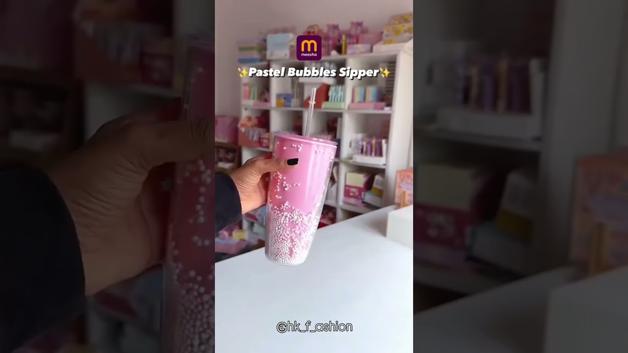 Patel sipper glass 🎀✨ 🥹 4 #cute #cutest #bottle #straw #viralreels #meeshofinds #shorts