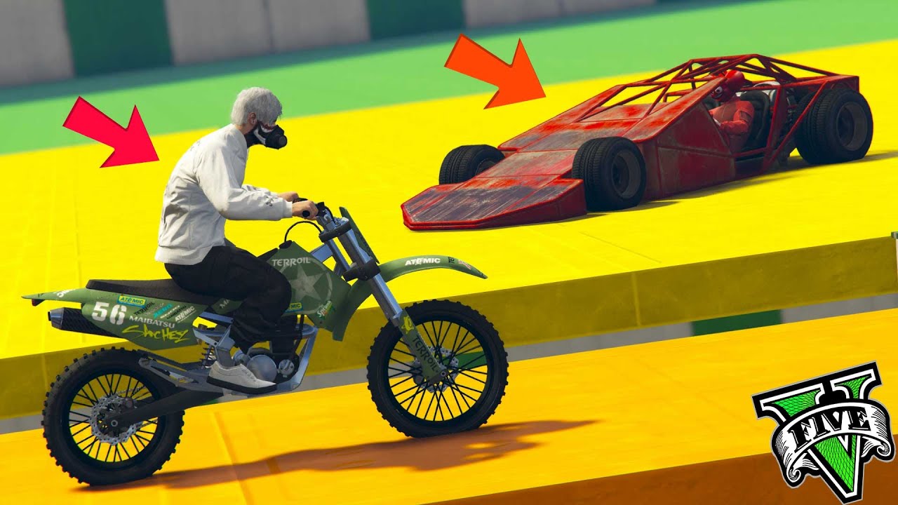 GTA 5 ONLINE 🐷 MOTO VS AUTO RAMPA !!! 🐷LTS🐷 DAJE !!