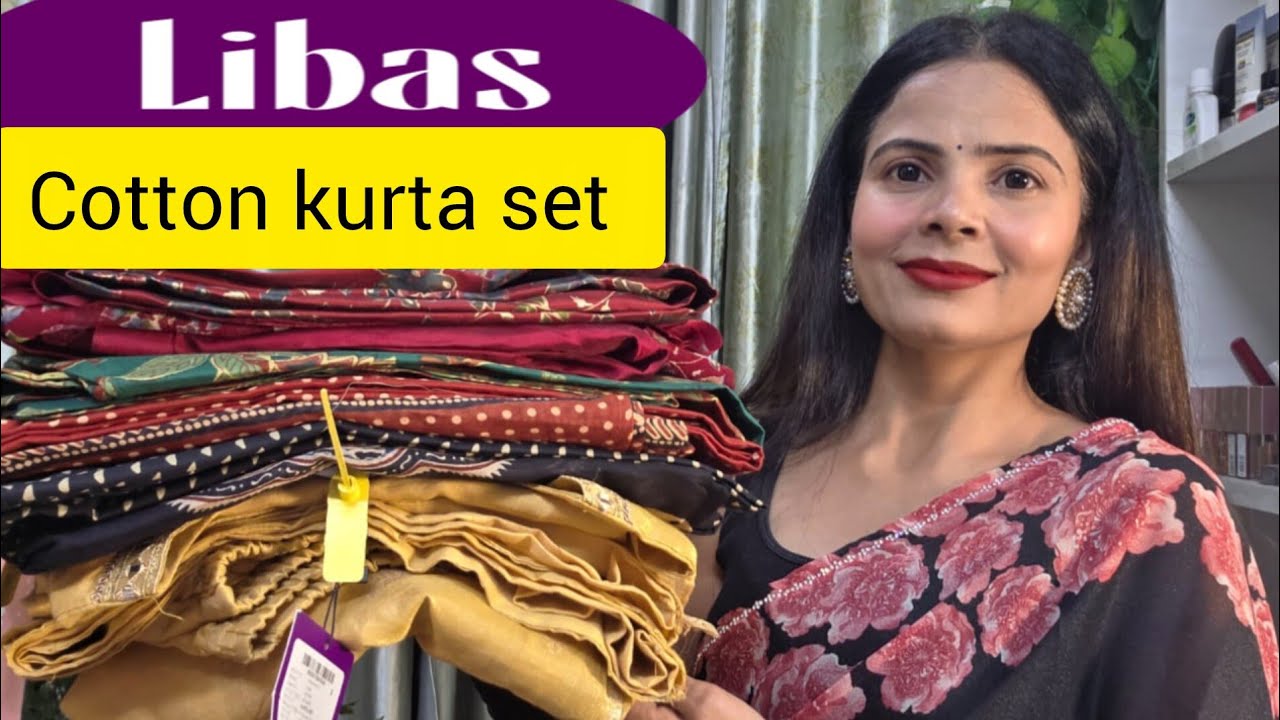 Libas Office/College Wear Pure Cotton Kurta Set With Dupatta Haul !!