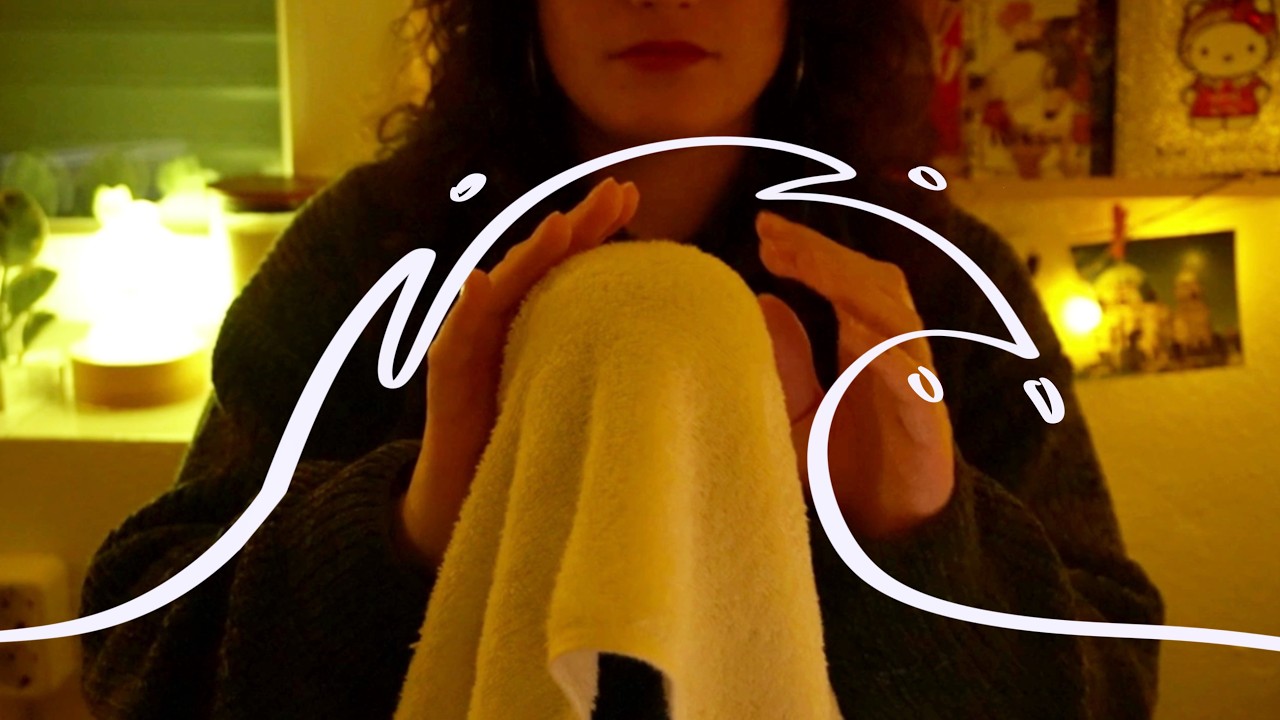 ASMR~ Waves sounds with a towel to help you relax 🌊