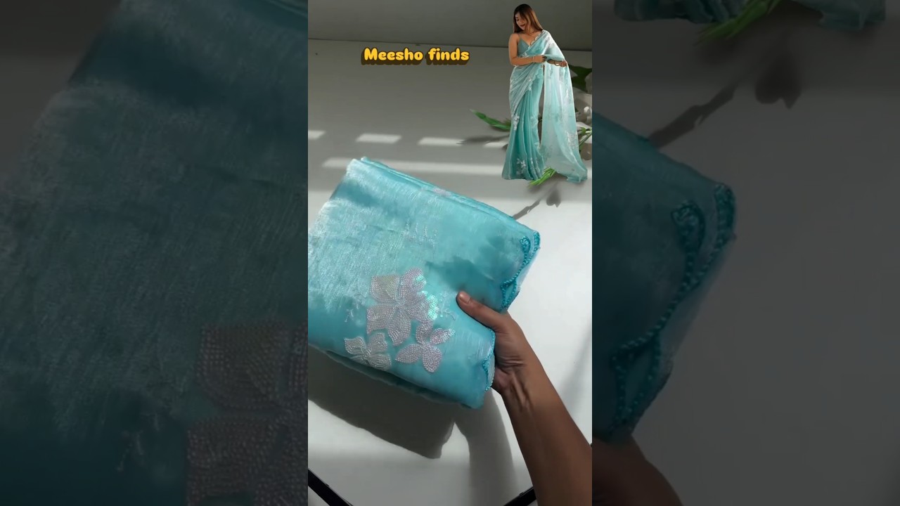 Meesho Instagram Most Viral Saree&hearts;️✨️Meesho Saree Haul/Partywear Saree/Jimmy Choo Saree/Silk #shorts