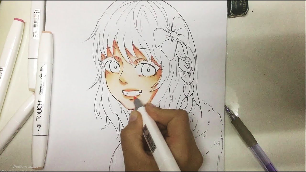 كيفية تلوين البشرة بالماركر || How to Color the Skin