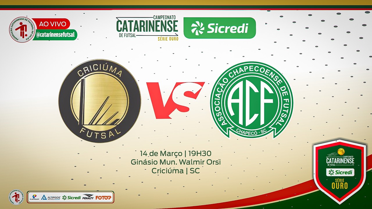 JOGO COMPLETO: CRICIÚMA x CHAPECOENSE | CATARINENSE SÉRIE OURO 2026 | 1ª RODADA