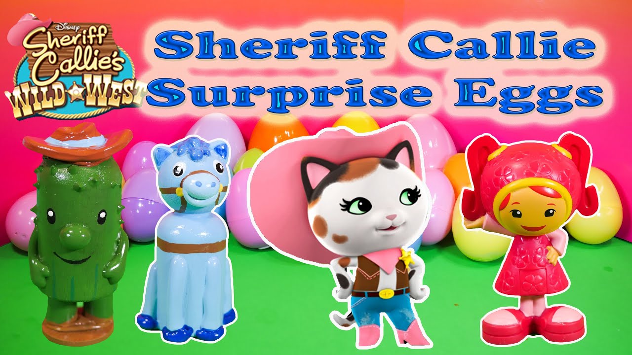 Opening  Sheriff Callie  Surprise Eggs and Toys with the Assistant