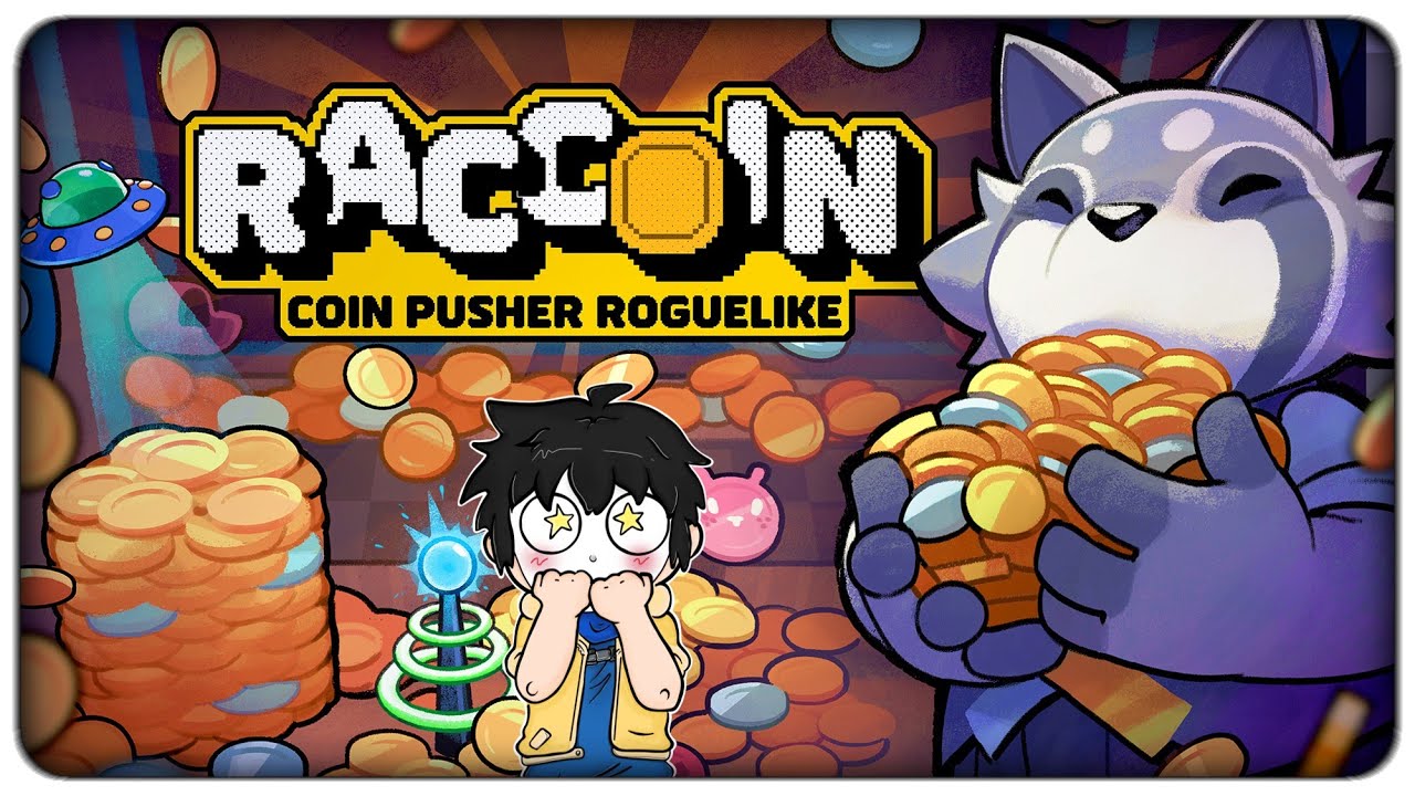 LA MIA PRIMA VOLTA SU UNA MACCHINETTA SPINGI MONETE (CON POTERI) | RACCOIN: Coin Pusher Roguelike