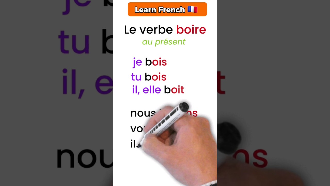 Learn the French Verb "boire" in the present tense | Improve your French 🇨🇵 skills with Moh & Alain