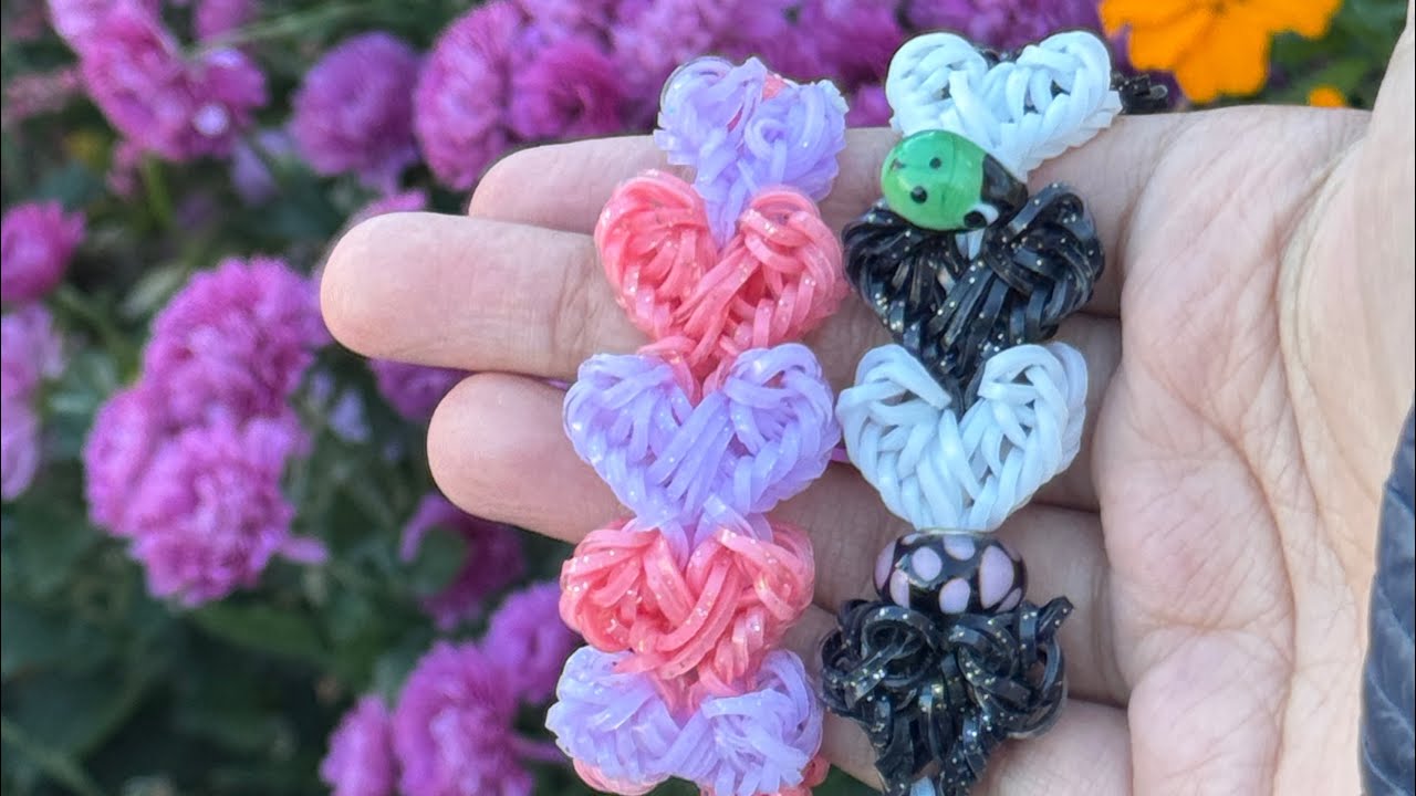 How to make the love lock 🔐 ❤️ bracelet with two pegs by Caroline king