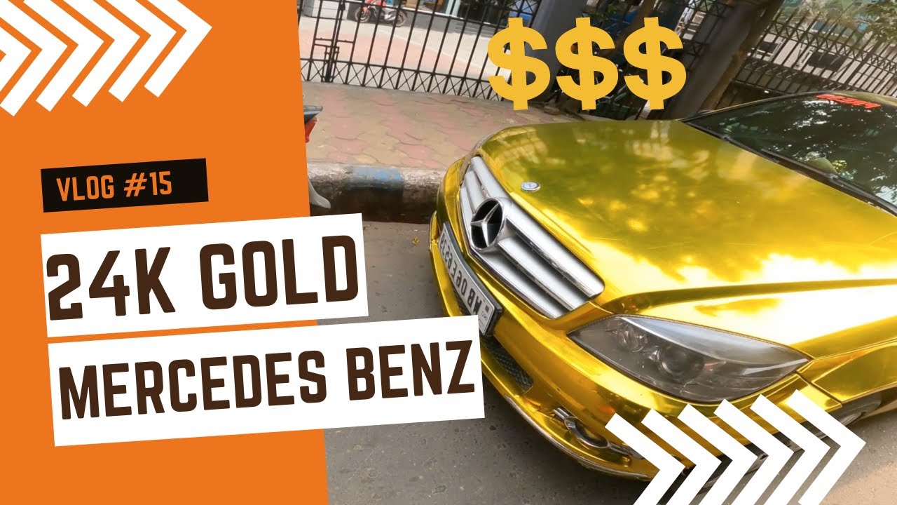 Spotted 24k Gold Mercedes Benz