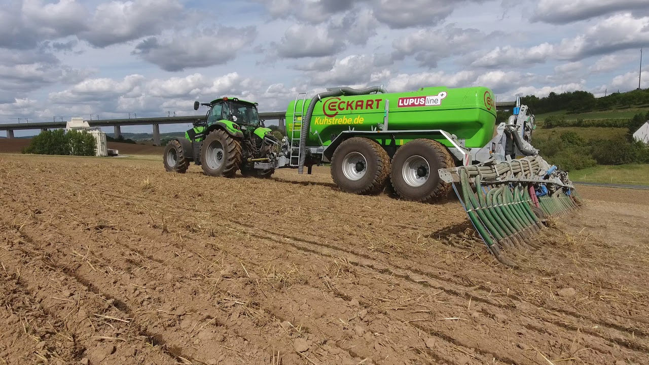 Deutz Fahr 6215 TTV, grubbern und Gülle fahren | Land und Technik TV