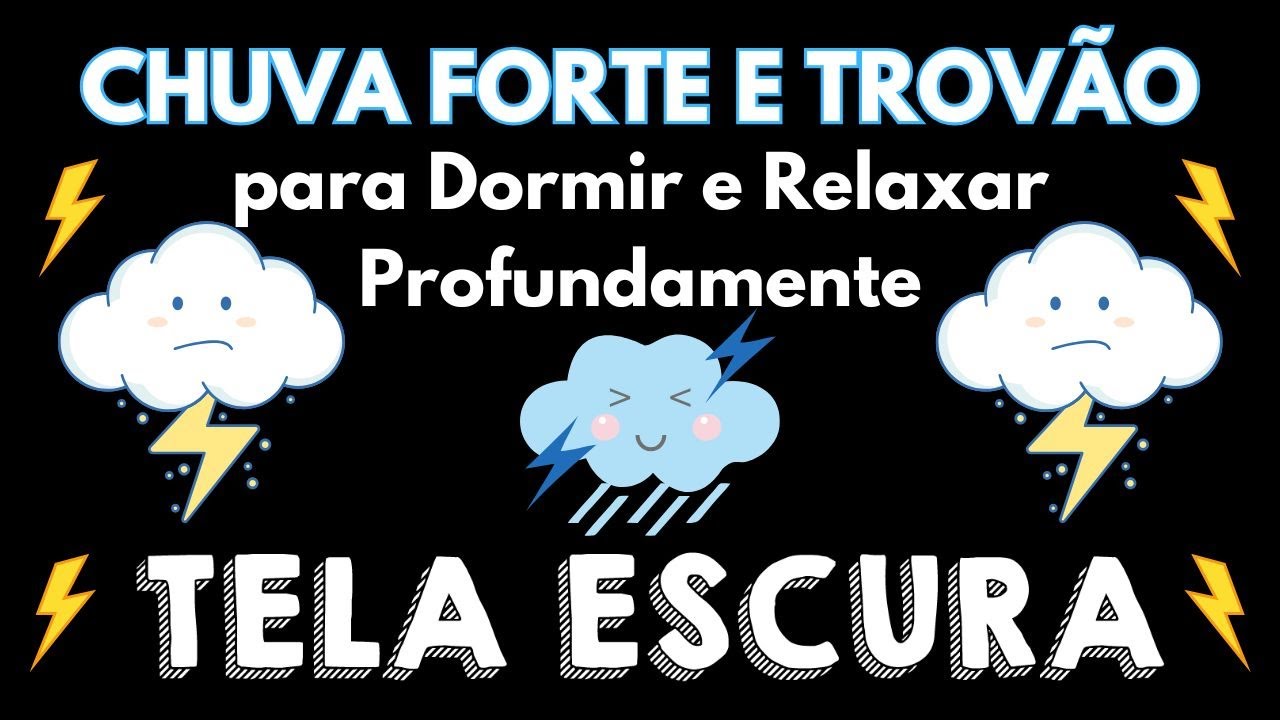 Chuva relaxante para um sono profundo e descanso ⛈️ Sono profundo e calma | Chuva e trovão
