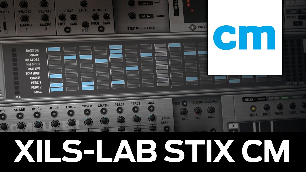 FREE VST/AU drum synth/sequencer: XILS-lab StiX CM