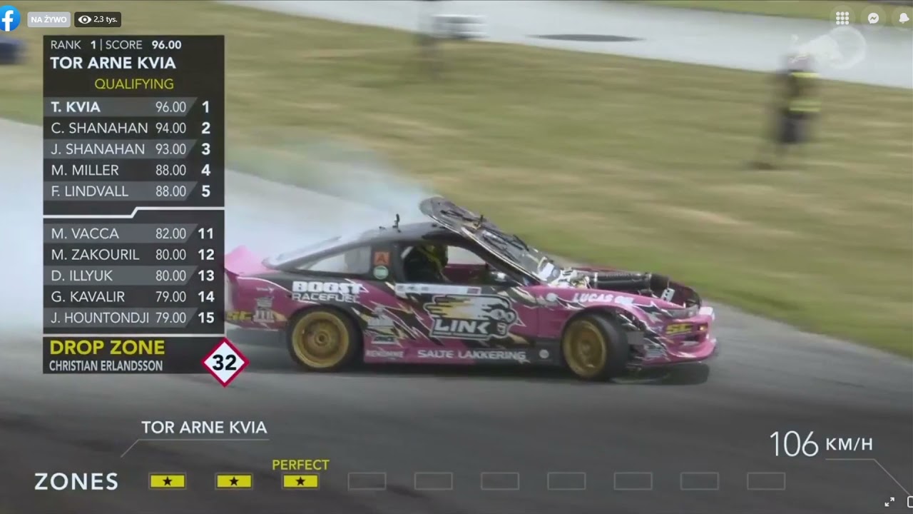 DMEC T.KVIA drifting with open hood