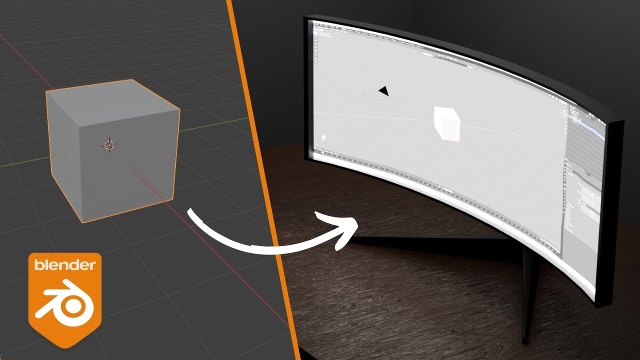 How to Make a Curved Monitor in Blender (Tutorial)