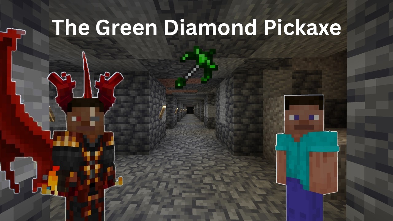 Minecraft Modded Bedrock - Helping My Friend Get The Green Diamond Pickaxe