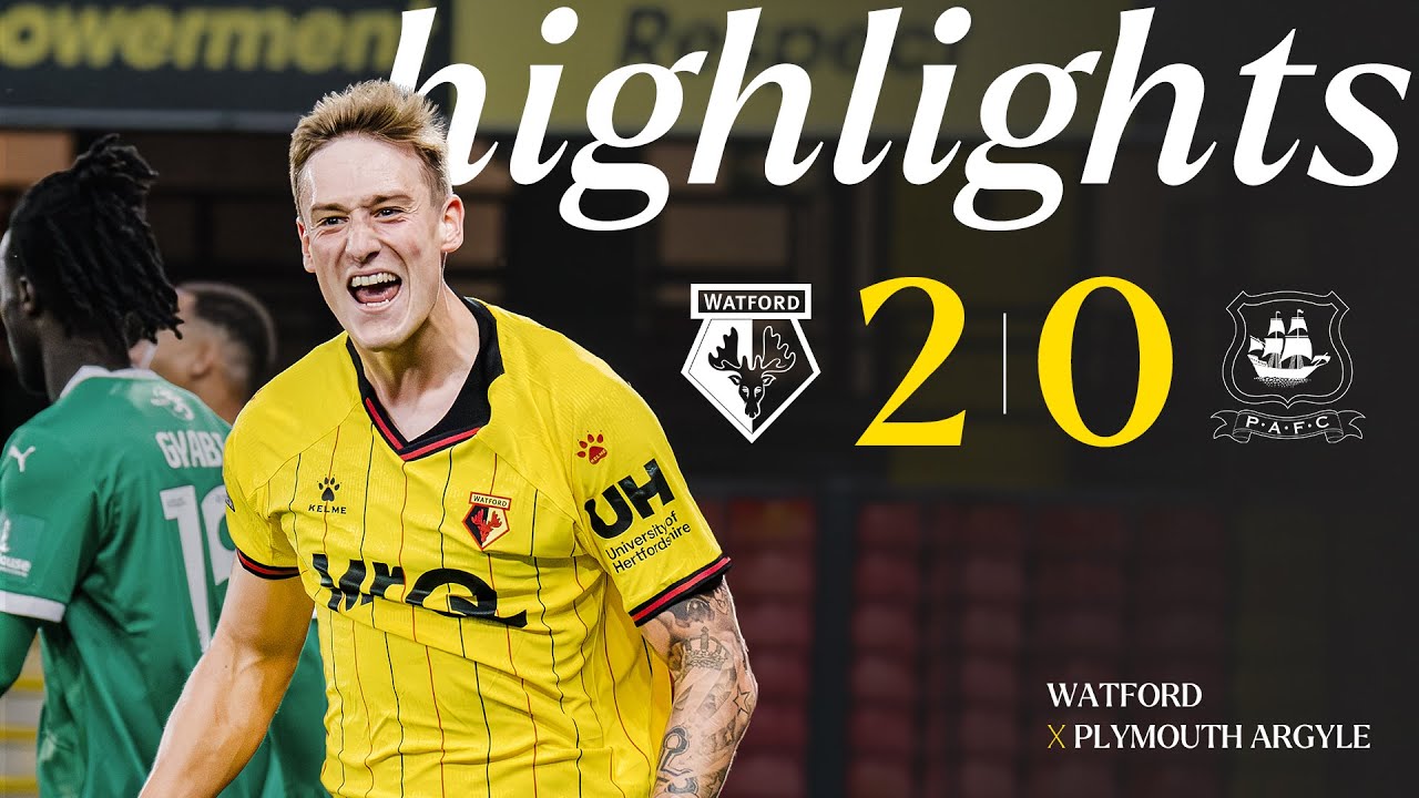 Rajović FLICK! 🪄 | Watford 2-0 Plymouth Argyle | Short Highlights