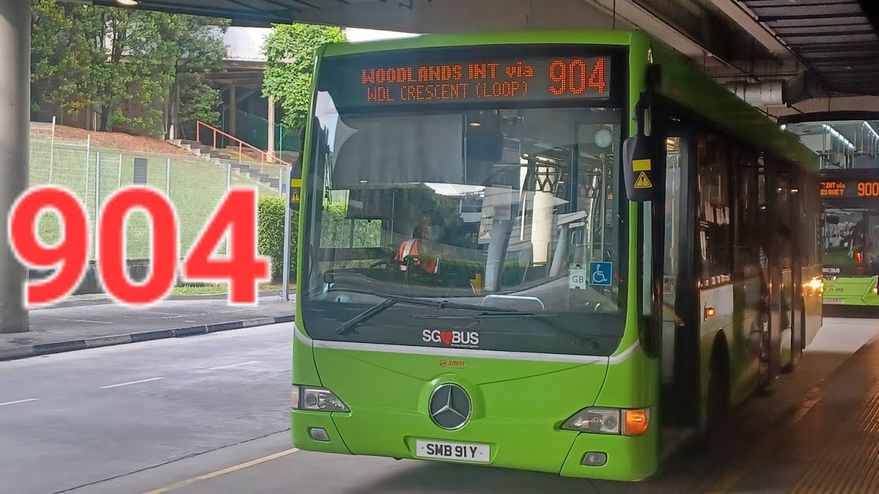[SMRT] Debut! SMB91Y Woodlands Feeder Service 904 Mercedes Benz OC500LE Batch 2 with Mobitec EDS