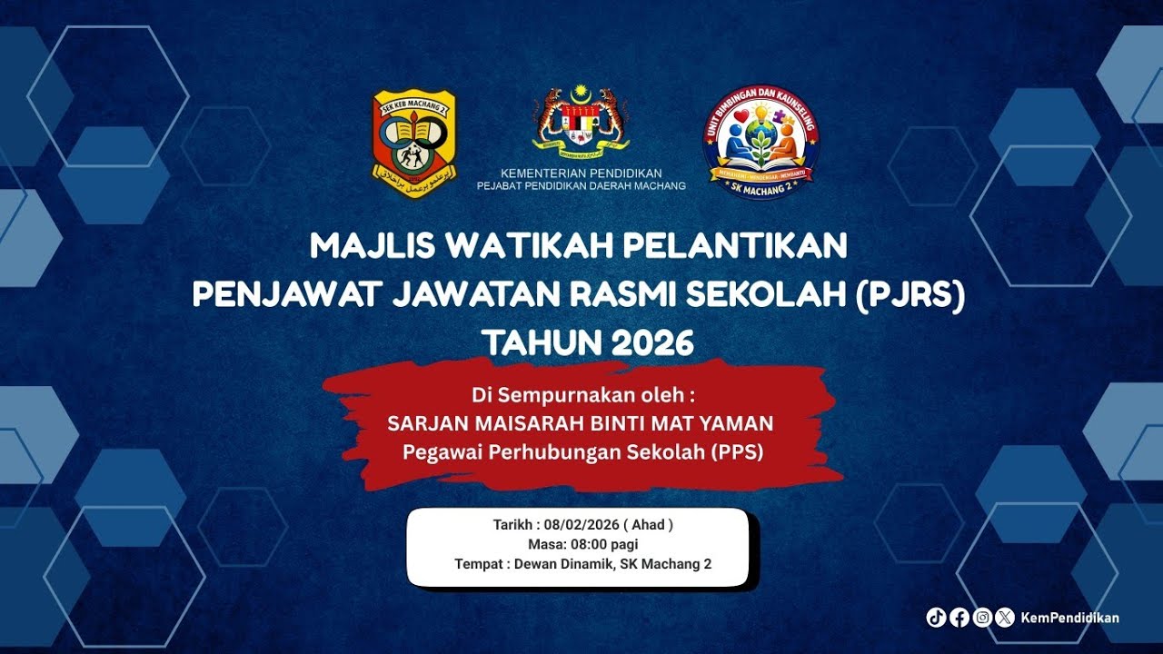 Episode Khas 63-Majlis Watikah  Pelantikan Penjawat -penjawat Jawatan Rasmi SKEMA 2 Tahun 2026