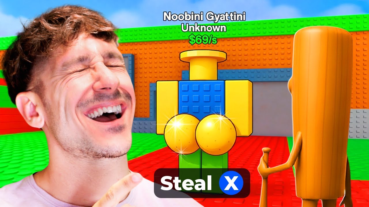 Gasté Infinitos Robux en la PEOR COPIA de STEAL A BRAINROT 😂