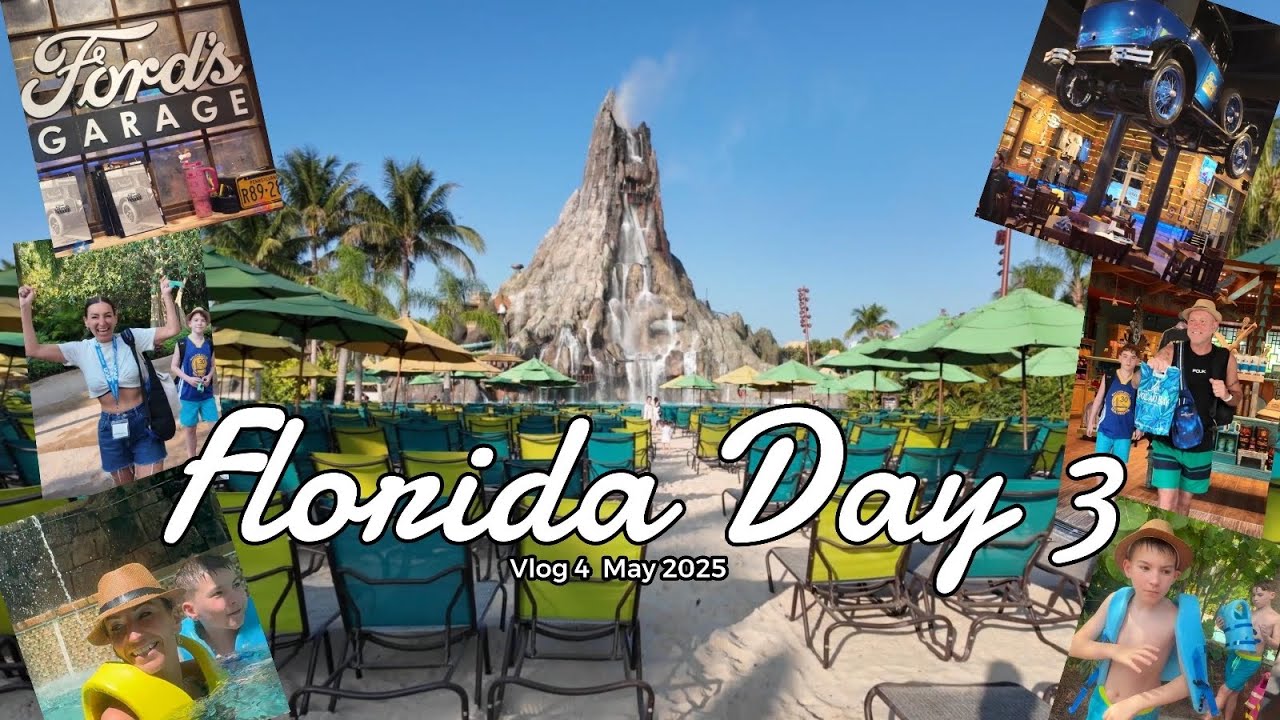 Universal Orlando Volcano Bay water park Vlog 2025 | Park food | Fords Garage | Food | Merch