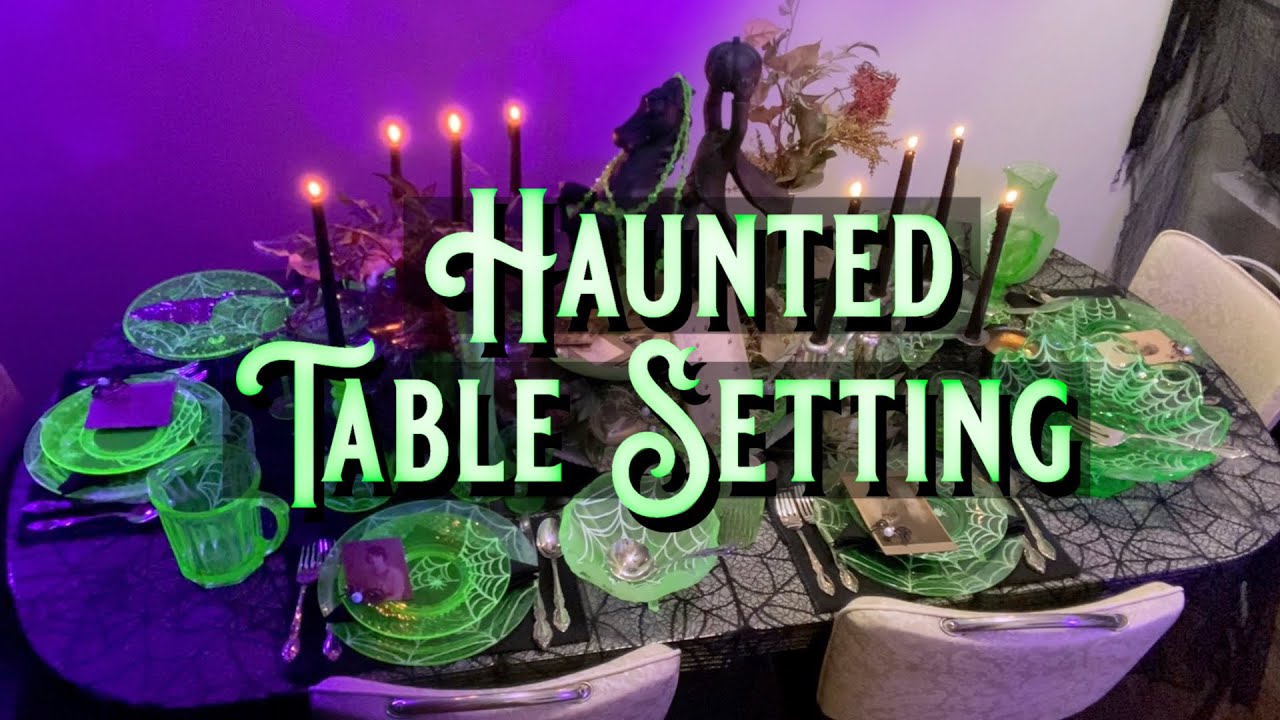 CUSTOM HALLOWEEN TABLE SETTING IN THE LIGHT | A CLOSER L👀K | Thrift-o-ween | Part 2