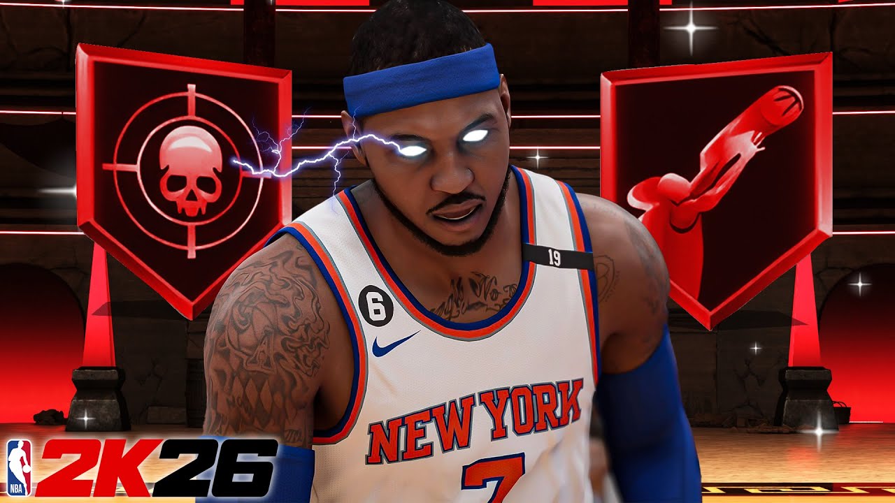 This Carmelo Anthony Build + LEGEND SHOOTING BADGES is UNREAL on NBA 2K26...