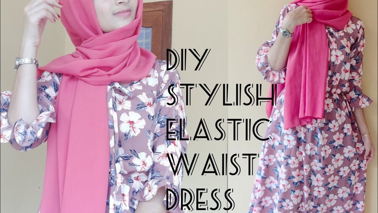 DIY - Elastic waist Dress / A - line kurthi / Stylish Ruffle Sleeve design