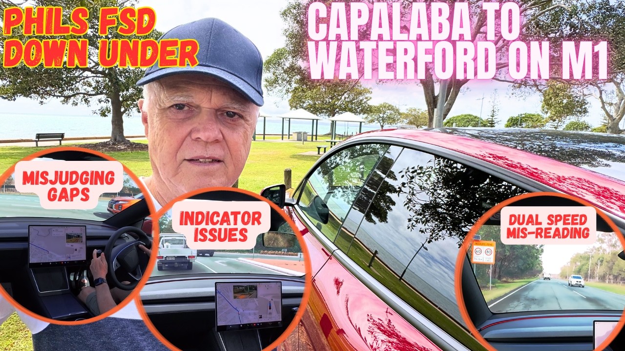 Tesla FSD Brisbane   Capalaba to Waterford on M1 to Goldcoast