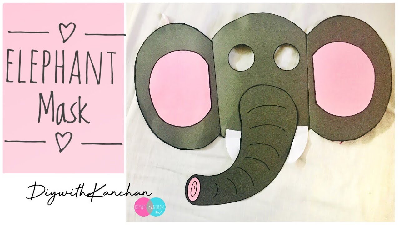 How To Make Elephant Face Mask | Elephant Face Mask Making | #elephantfacemask | DIYwithKANCHAN