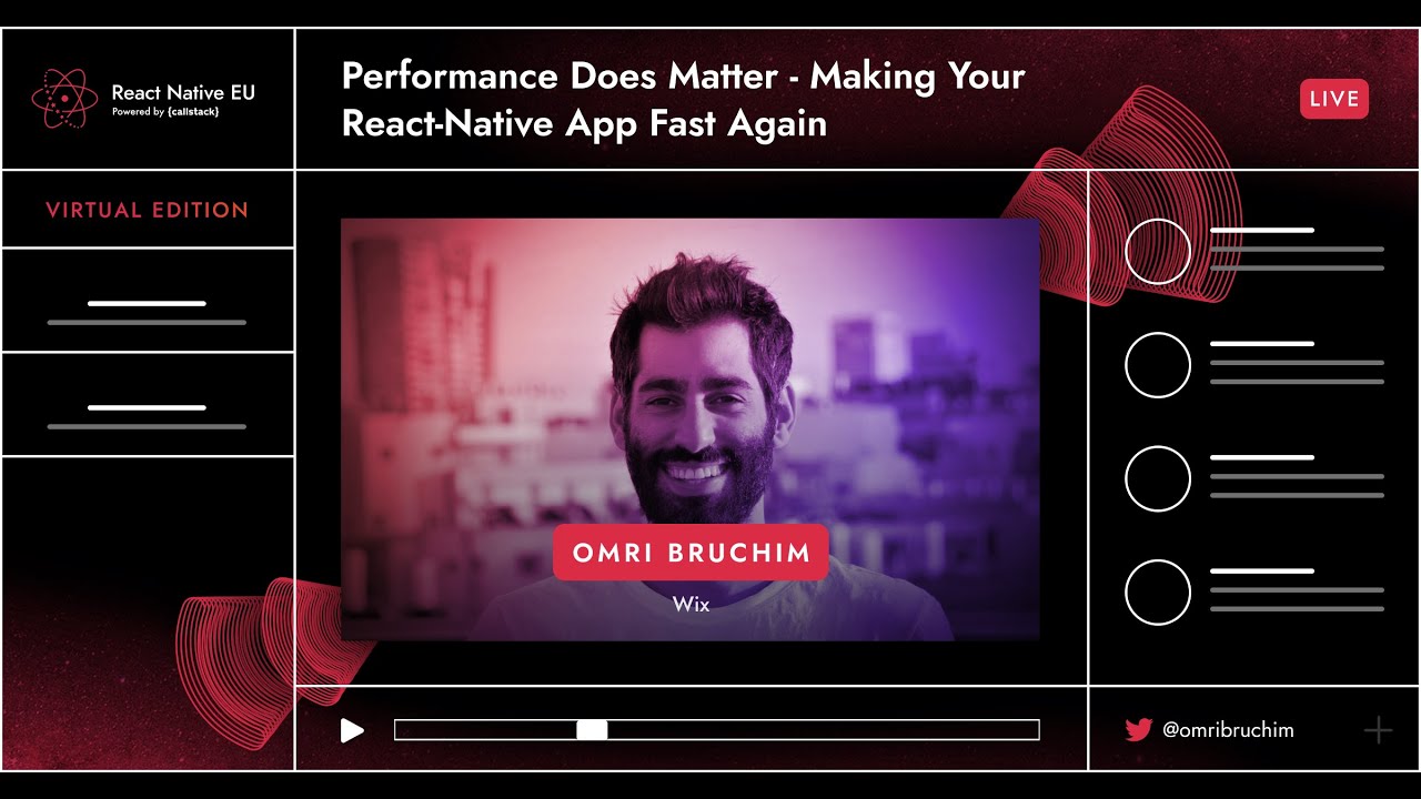 React Native EU 2020: Omri Bruchim - Performance Does Matter - Making Your React-Native App Fast