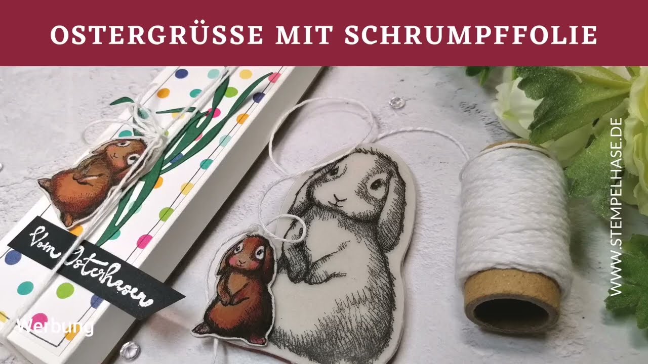 Anleitung: mit Schrumpffolie basteln, ein kleiner Ostergruß