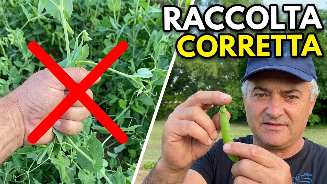 La tecnica corretta per RACCOGLIERE i PISELLI!