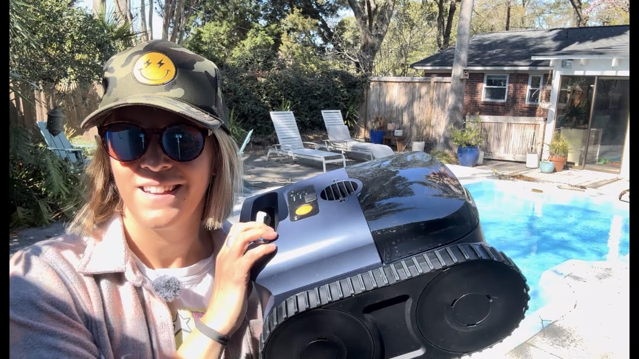 (Zyrech Pool Robot 2026 VERSION) See results! Before and after on my very dirty pool!