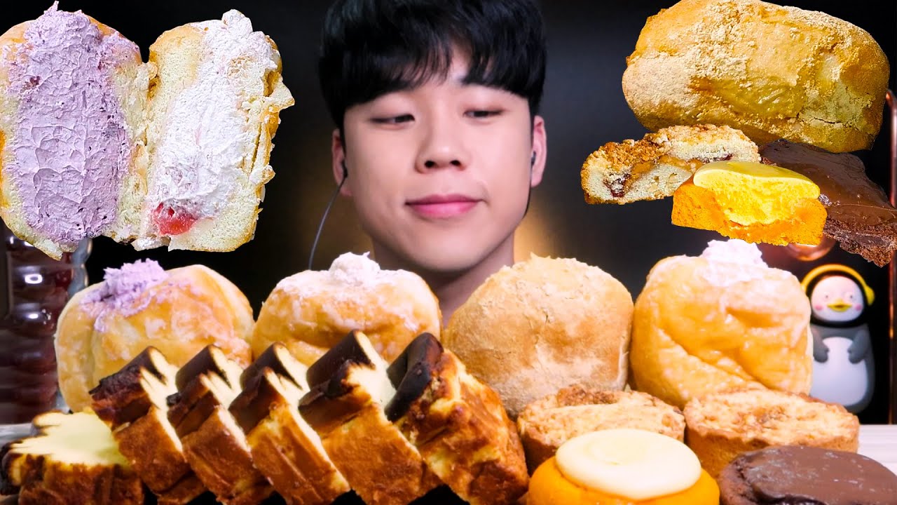 ASMR 대구 나리꼬모 크림폭탄 크림도넛 쿠키 디저트 먹방クリームドーナツ Cream doughnut MUKBANG DESSERT