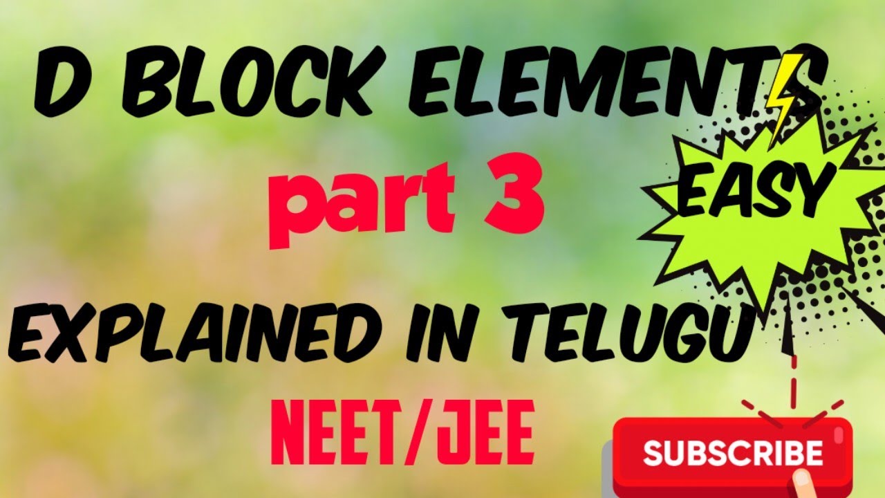 d block elements part 3/Oxides and oxanions/Potassium di chromate/ potassium permanganate🔥NEET/ JEE🔥