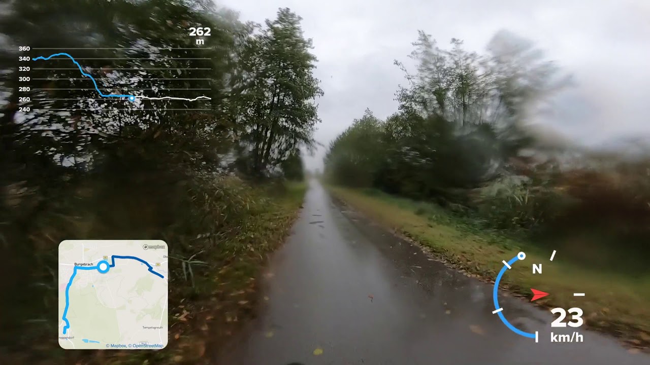 MTB-Radtour von Burgebrach bei Thomann nach Strullendorf mit Gopro Hero7 am 4. Oktober 2019