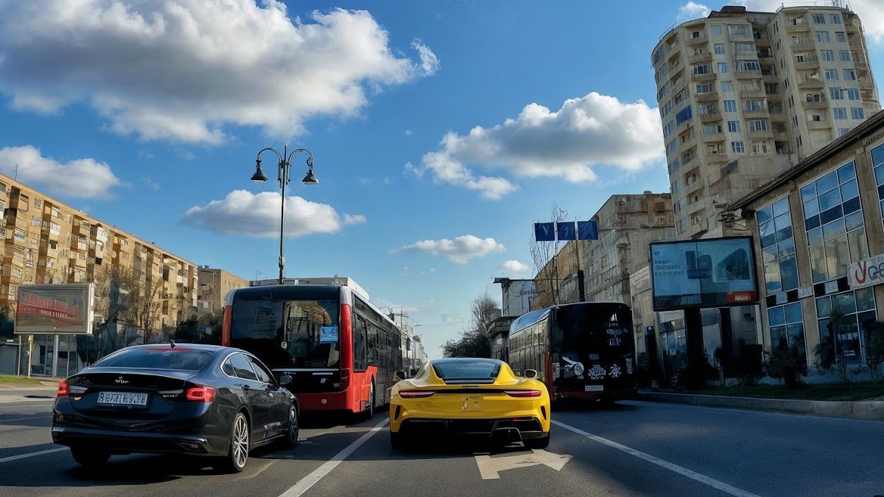 Баку, Авто Тур (2 марта 2026) под нежную инструментальную музыку Автомобильный тур -  Driving tour
