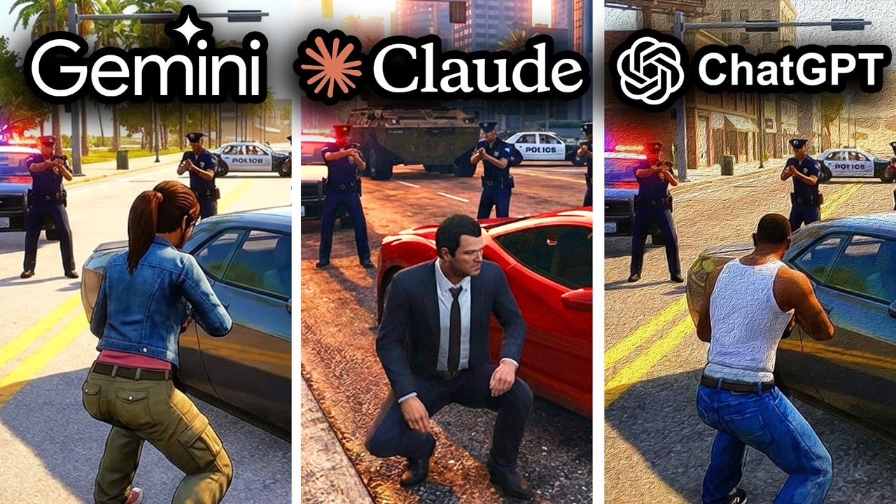 ChatGPT против Gemini против Opus 4.5. Создайте GTA 6 с нуля